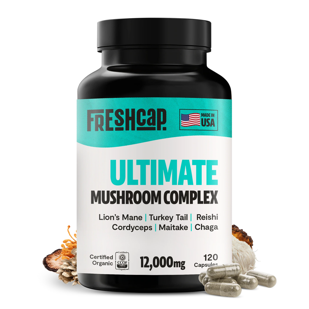 Capsules de Supplément Complexe de Champignons Biologiques
