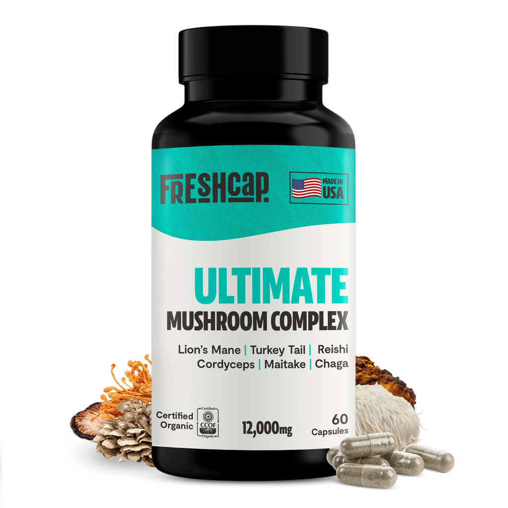Capsules de Supplément Complexe de Champignons Biologiques