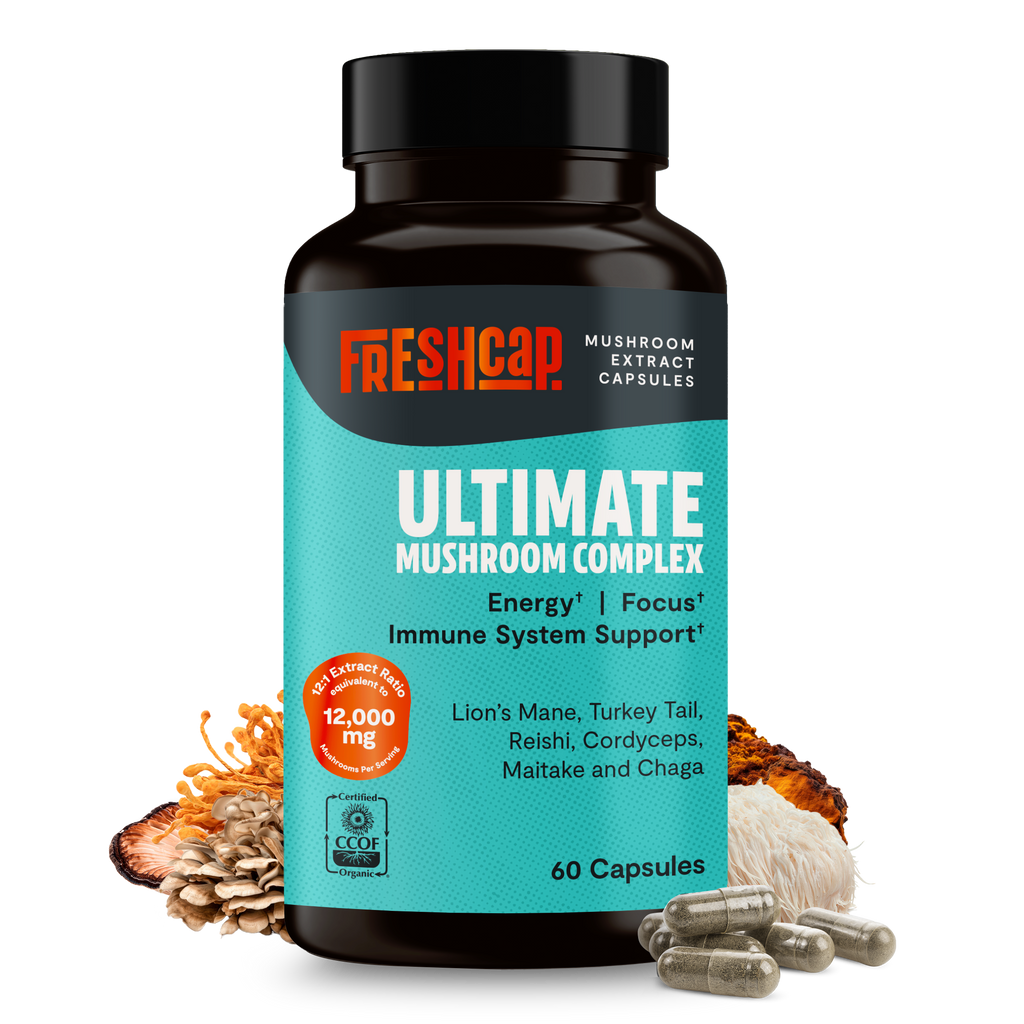 Capsules de Supplément Complexe de Champignons Biologiques