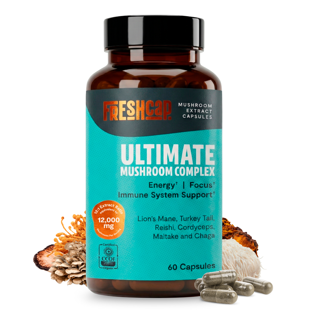 Capsules de Supplément Complexe de Champignons Biologiques